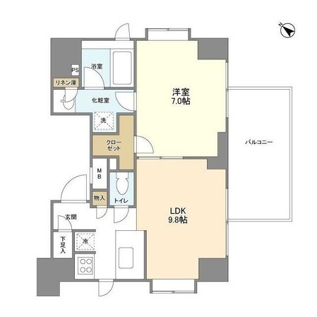 リバーレ月島の物件間取画像